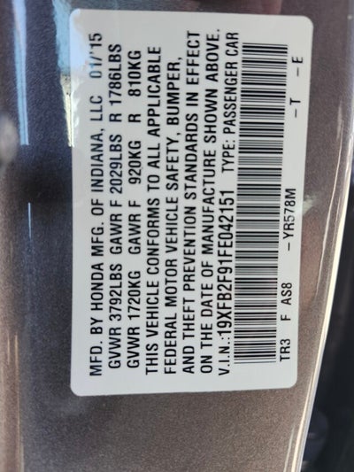 2015 Honda Civic EX-L