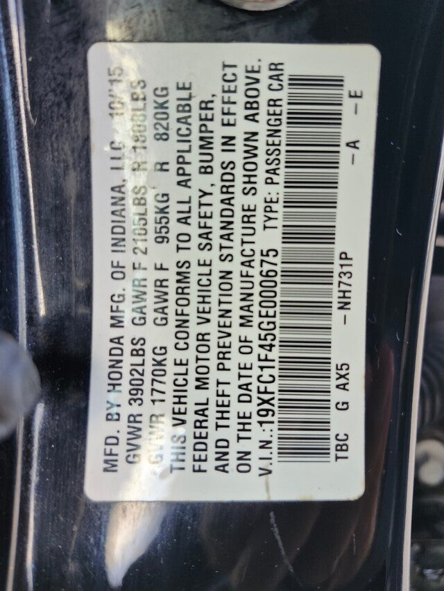 2016 Honda Civic EX-T