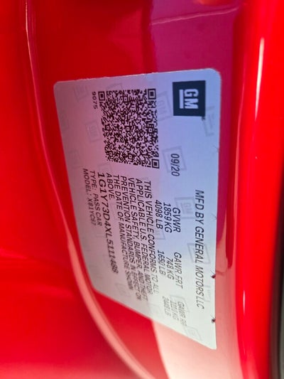 2020 Chevrolet CORVETTE STINGRAY