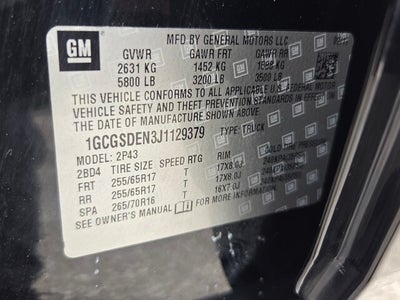 2018 Chevrolet COLORADO Z71