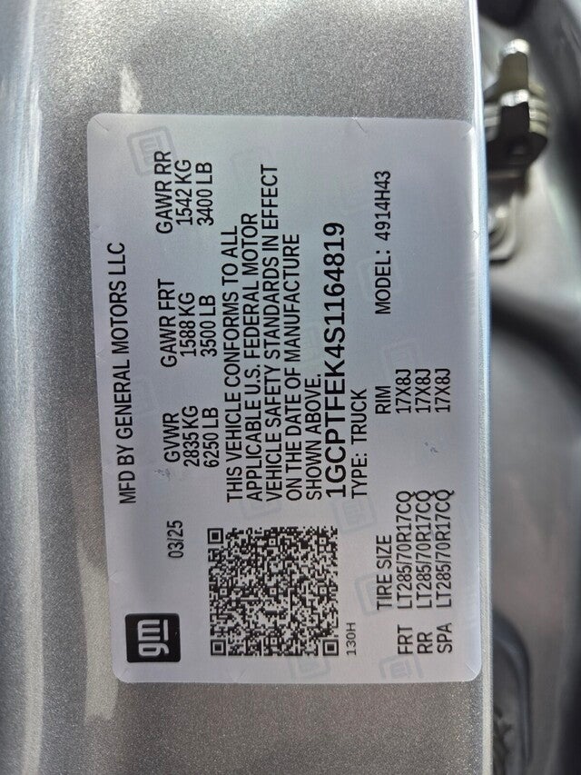 2025 Chevrolet COLORADO ZR2