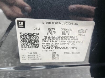 2019 Chevrolet TRAVERSE 3LT