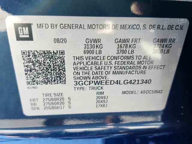 2020 Chevrolet SILVERADO 1500 LTZ