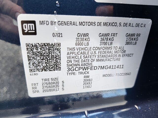 2021 Chevrolet SILVERADO 1500 HIGH COUNTRY