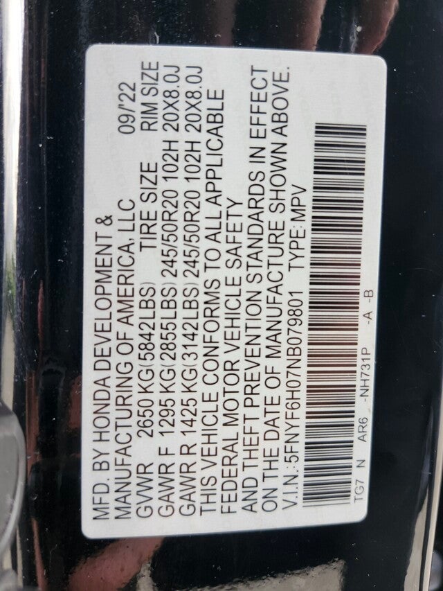 2022 Honda Pilot ELITE