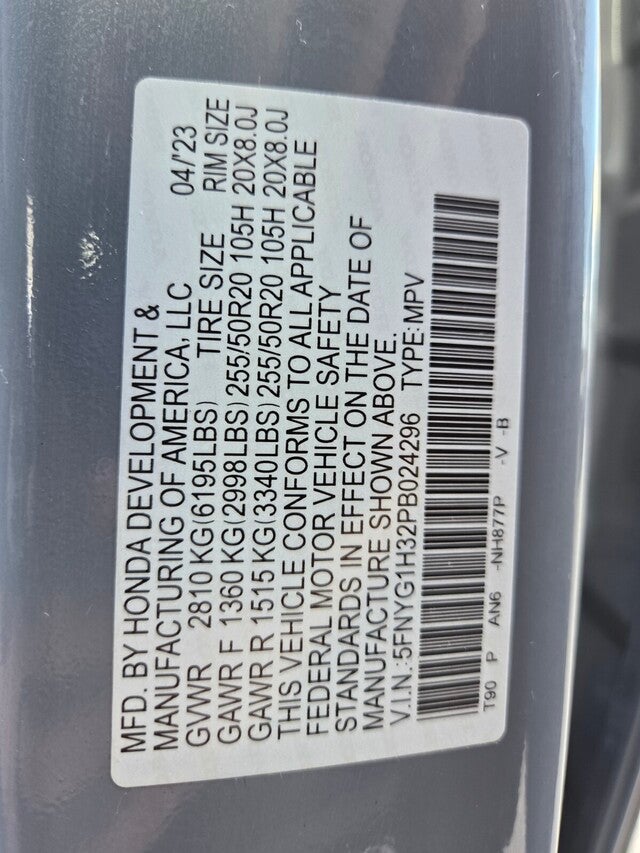 2023 Honda Pilot SPORT