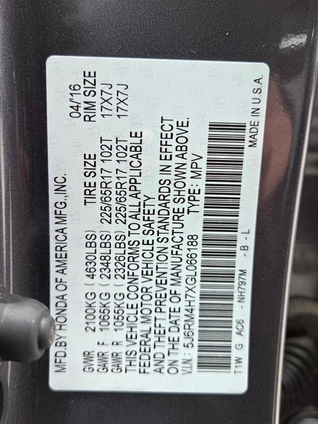 2016 Honda CR-V EX-L