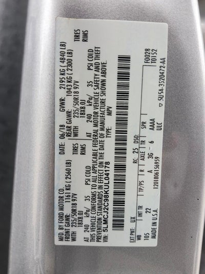 2019 Lincoln MKC SELECT