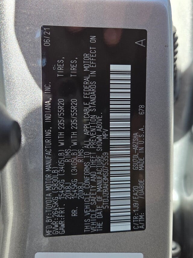 2021 Toyota HIGHLANDER XSE