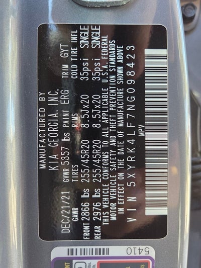 2022 Kia SORENTO SX