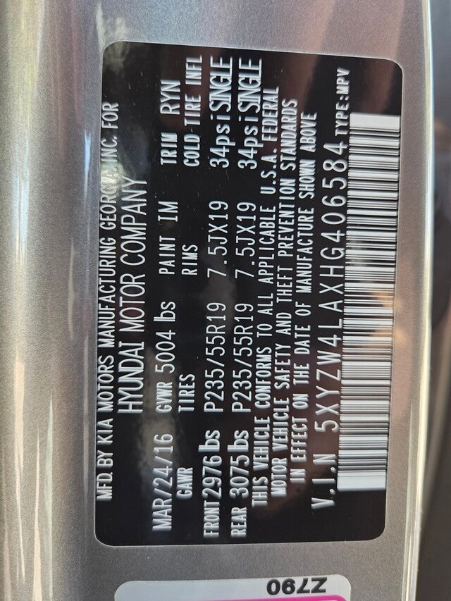 2017 Hyundai SANTA FE 2.0T ULTIMATE