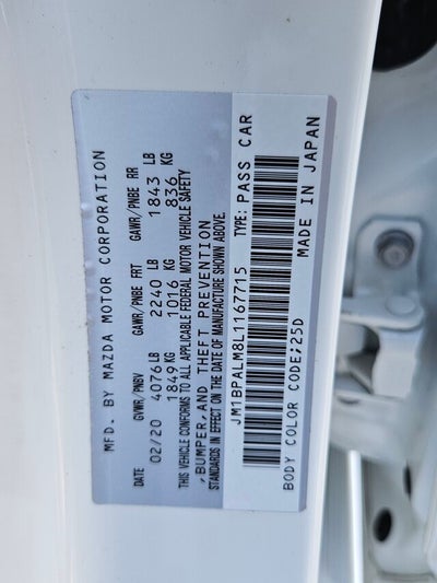 2020 Mazda MAZDA3 HATCHBACK BASE