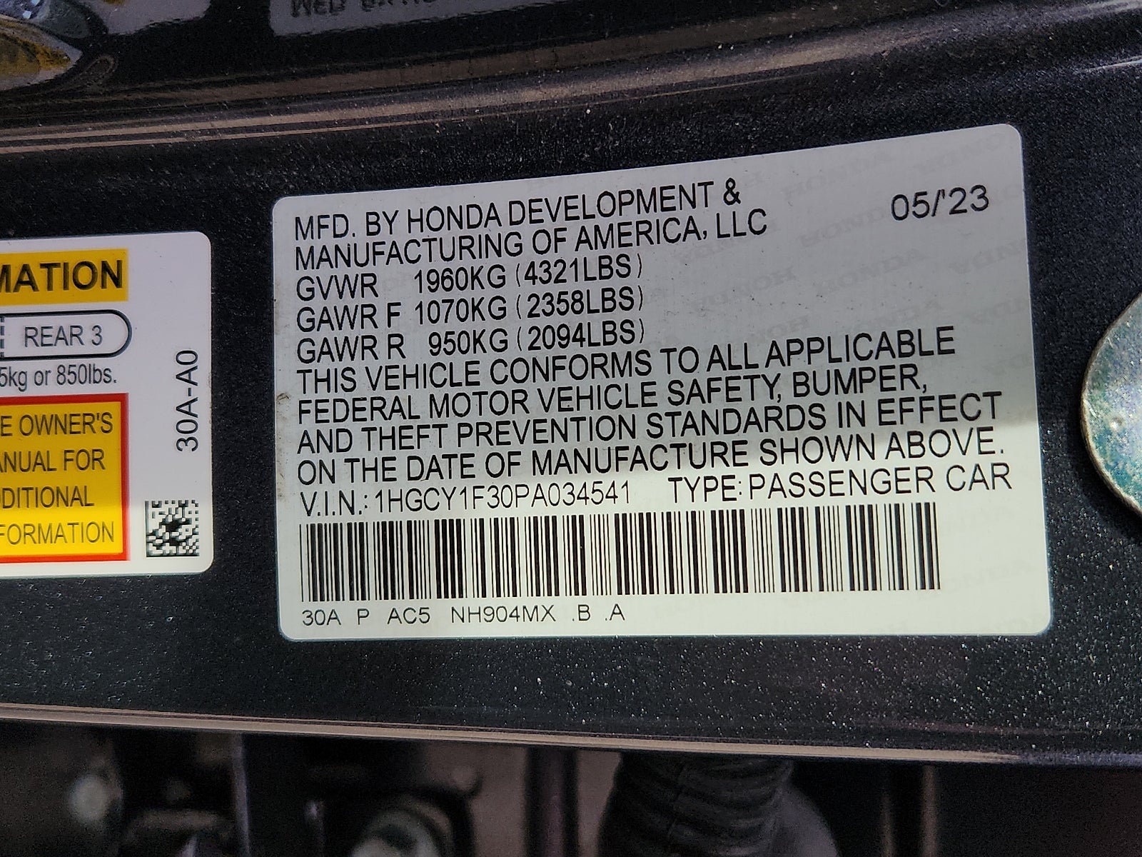 2023 Honda Accord EX