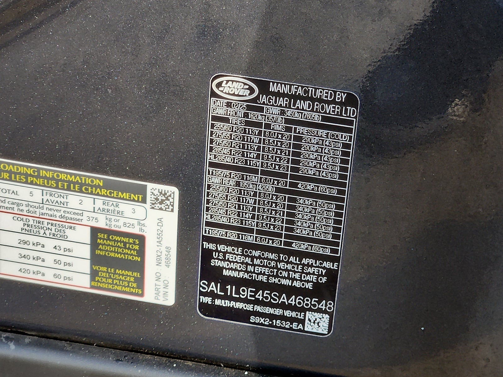 2025 Land Rover Range Rover Sport P460 Dynamic SE