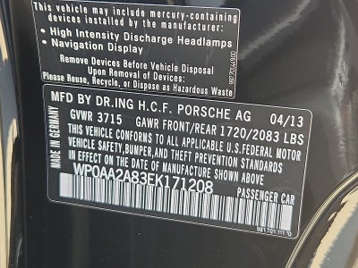 2014 Porsche Cayman 2dr Cpe