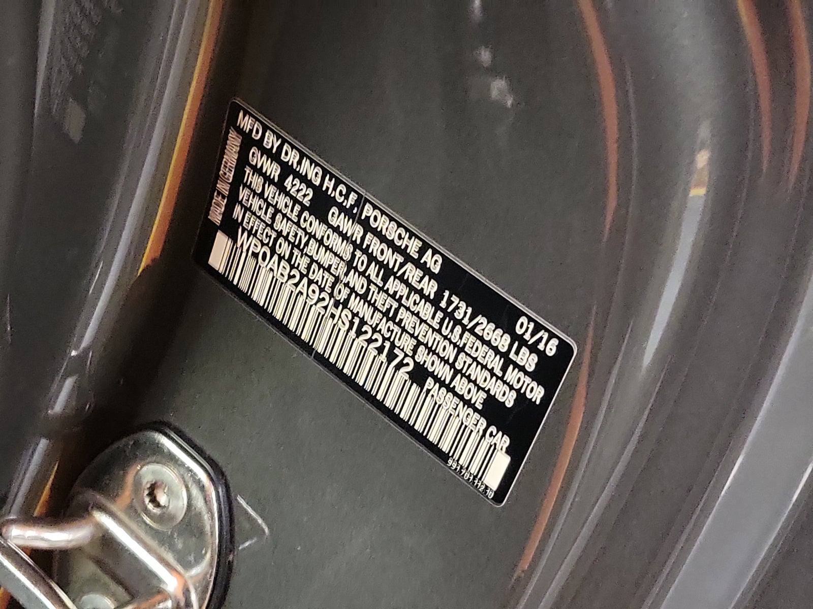 2017 Porsche 911 Carrera S