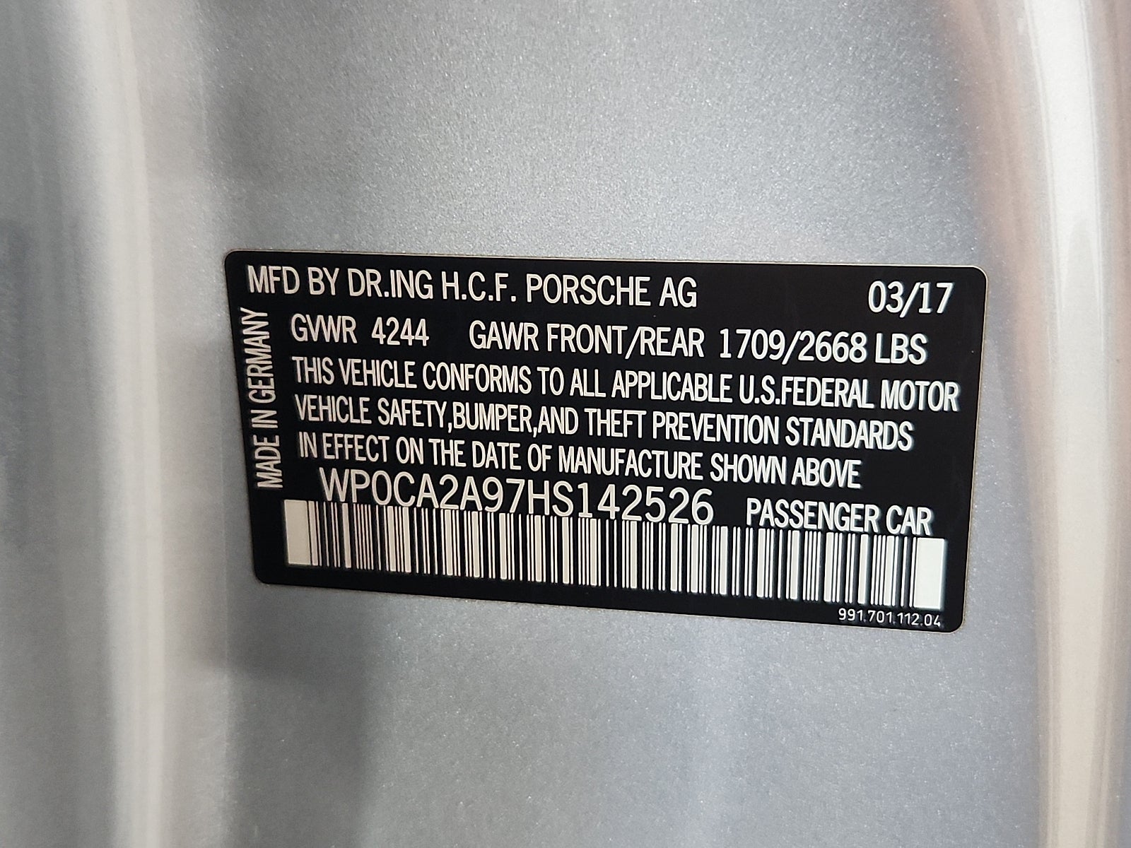 2017 Porsche 911 Carrera