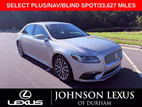 2017 Lincoln Continental Select NAV/BLIND SPOT/CLEAN CARFAX/33,627 MILES