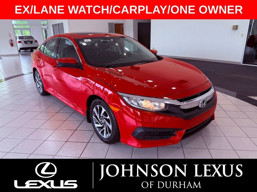 2018 Honda Civic EX SUNROOF/LANE WATCH/CARPLAY/XM/1-OWNER