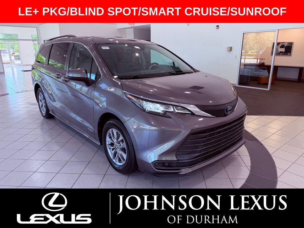 2021 Toyota Sienna LE LE+ PKG/SUNROOF/BLIND SPOT/SMART CRUISE/1 OWNER