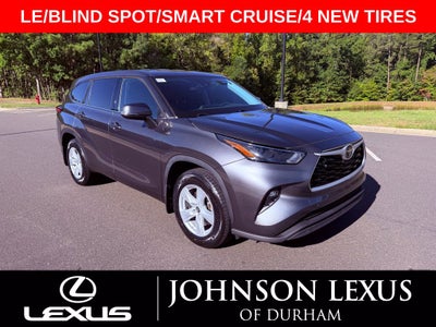 2022 Toyota Highlander LE SMART CRUISE/CARPLAY/BLINDSPOT/NEW TIRES/1-OWNER