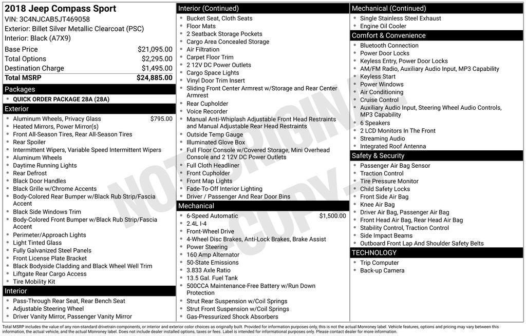 2018 Jeep Compass Sport
