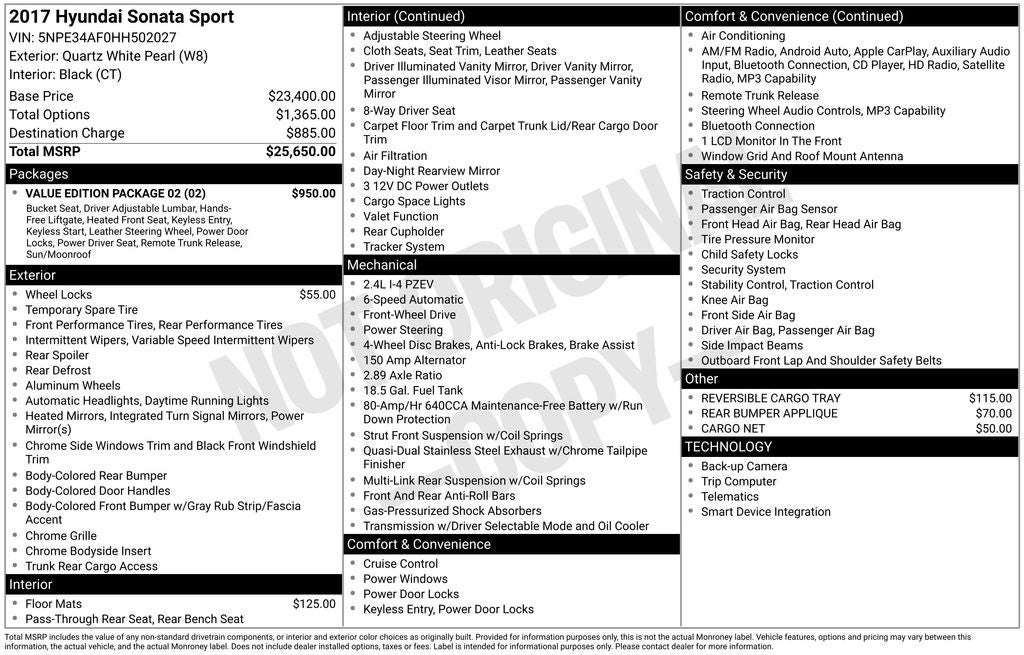 2017 Hyundai Sonata Sport
