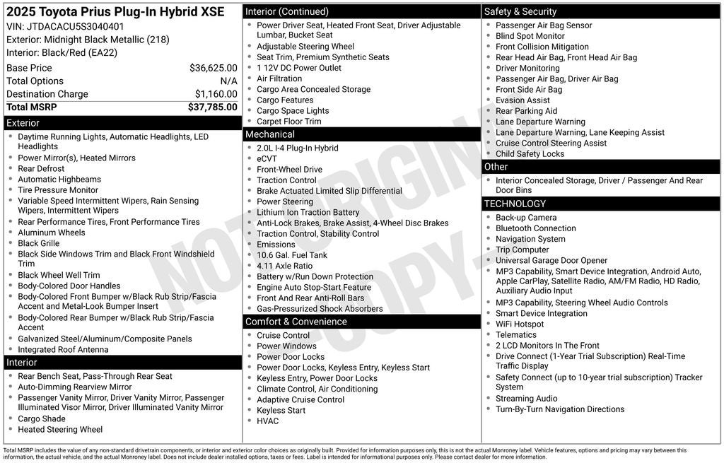 2025 Toyota Prius Plug-In Hybrid XSE