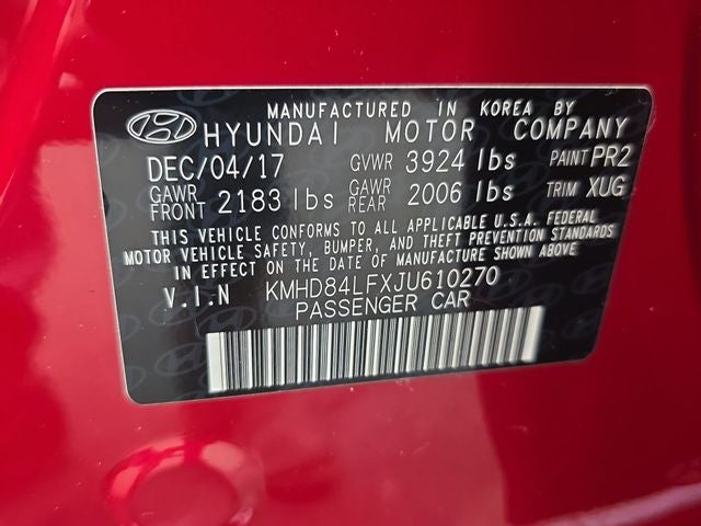 2018 Hyundai Elantra SEL