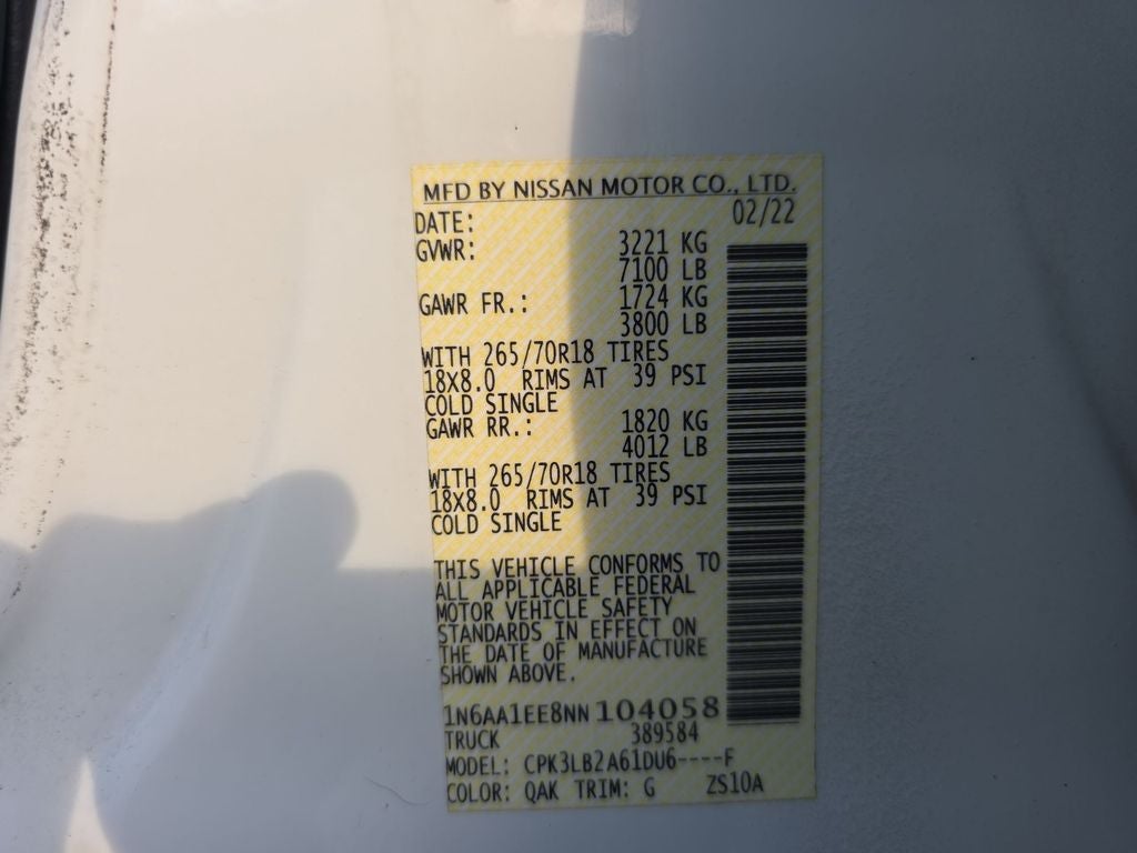 2022 Nissan Titan SV