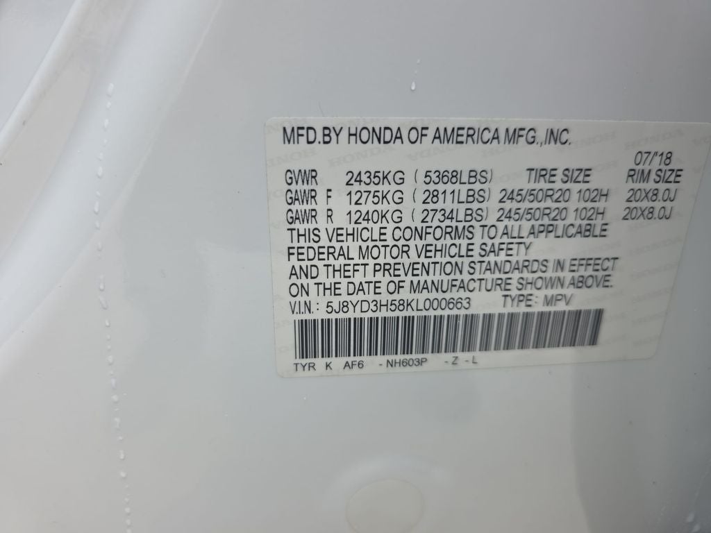 2019 Acura MDX 3.5L Technology Package