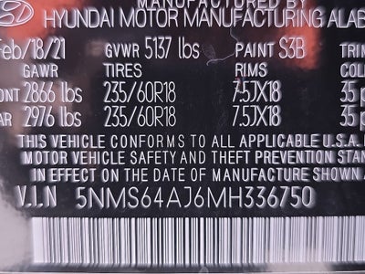 2021 Hyundai Santa Fe SEL