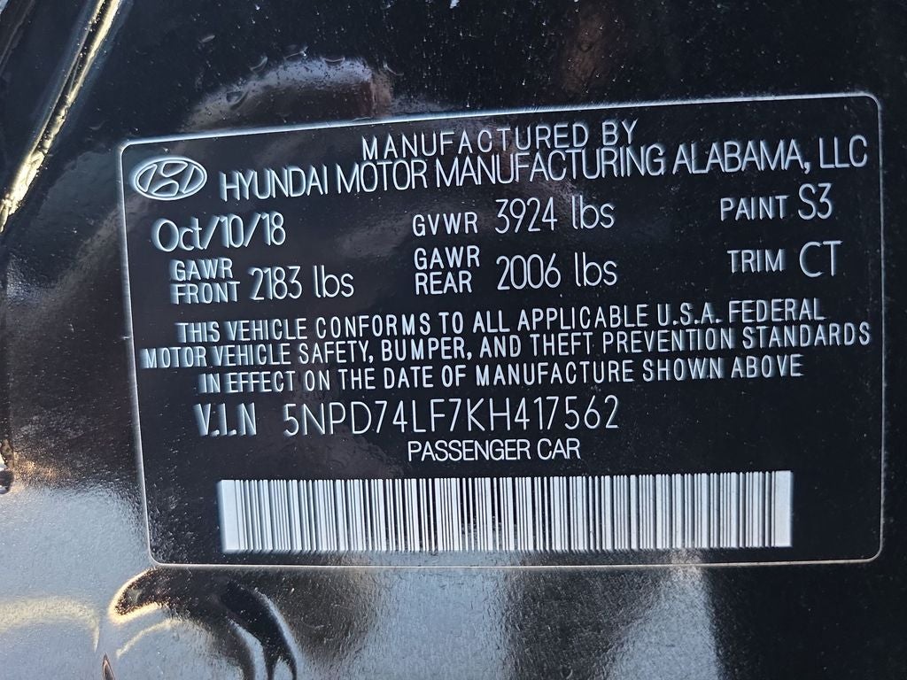 2019 Hyundai Elantra SE