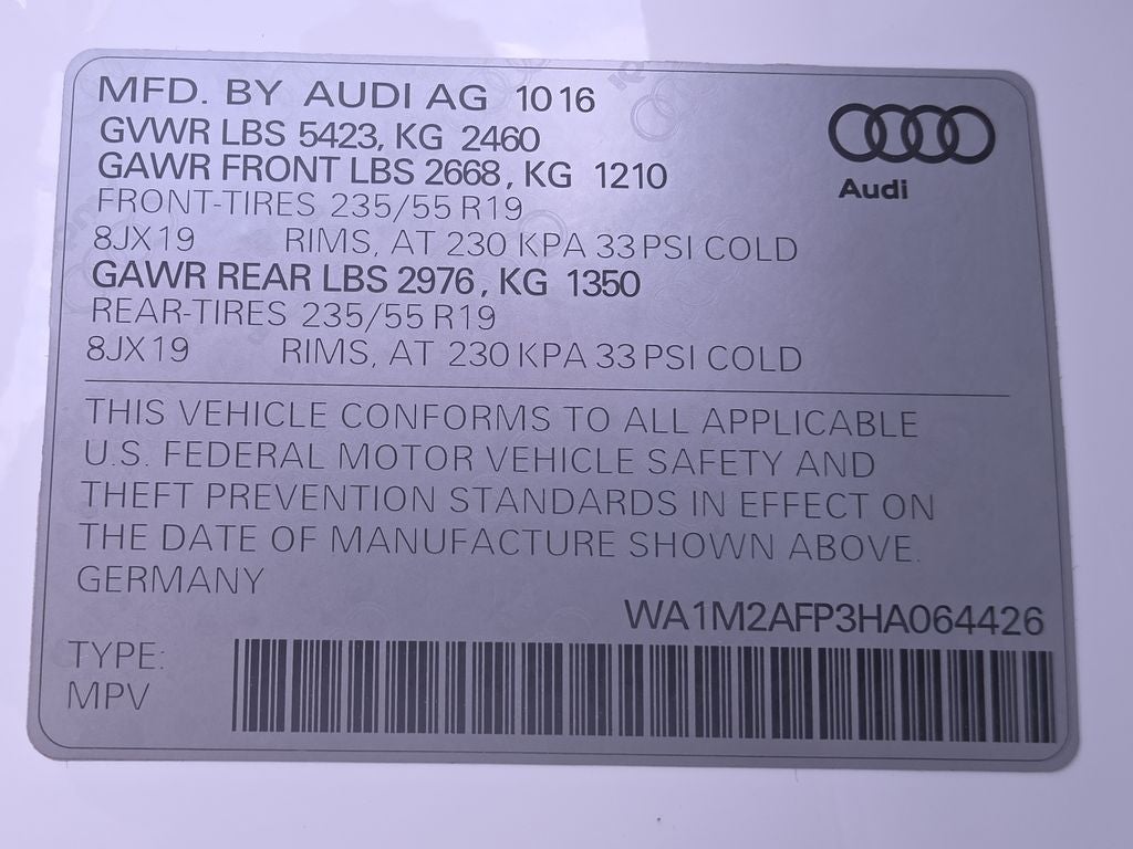 2017 Audi Q5 2.0T Premium Plus quattro